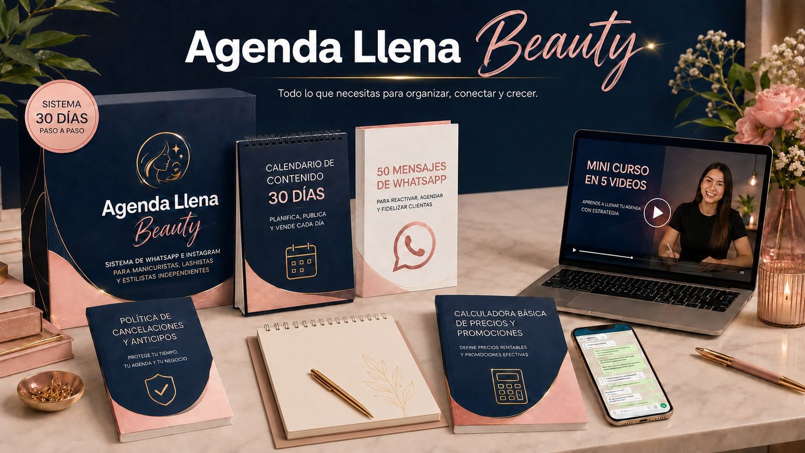 Kit completo de Agenda Llena Beauty